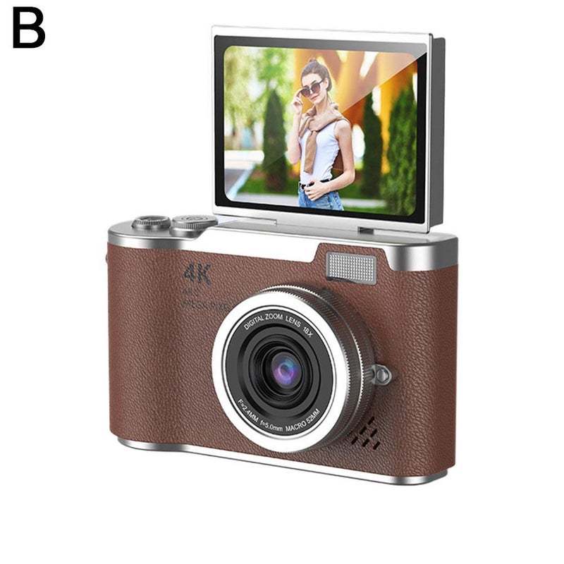 New CCD digital high-definition children's photography toy, portable retro-style camera for school shooting, cross-border gift, 4K.